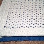 This is where I folded over the edge of crochet to create binding 