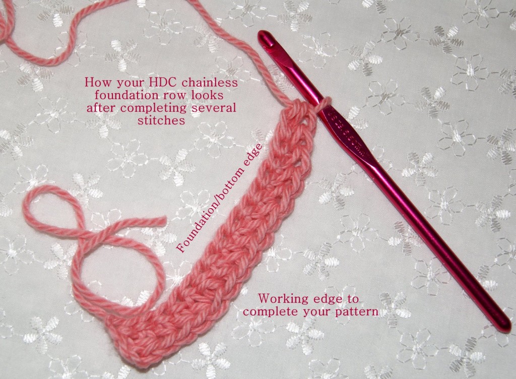 HDC or DC chainless foundation tutorial Stitch4eveR