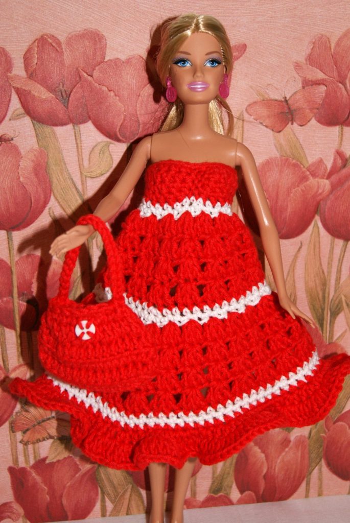 Eliza's Sunday Promenade 1890's for Barbie Doll Outfit TNS Crochet Pattern 