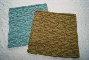 Washcloth Knitting Pattern -US Size 7 knitting needles Pattern